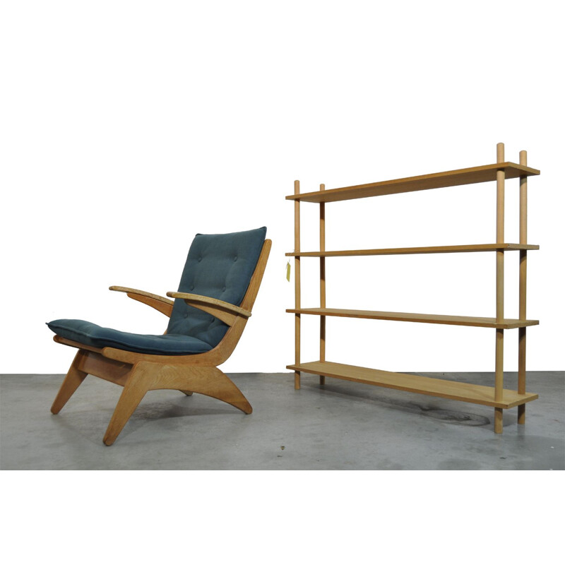 Vintage oak armchair by Jan Den Drijver for De Ster Gelderland, 1950