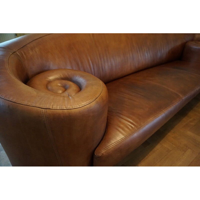 Vintage leather Gioconda sofa by Maroeska Metz for De Ster Gelderland, 1990