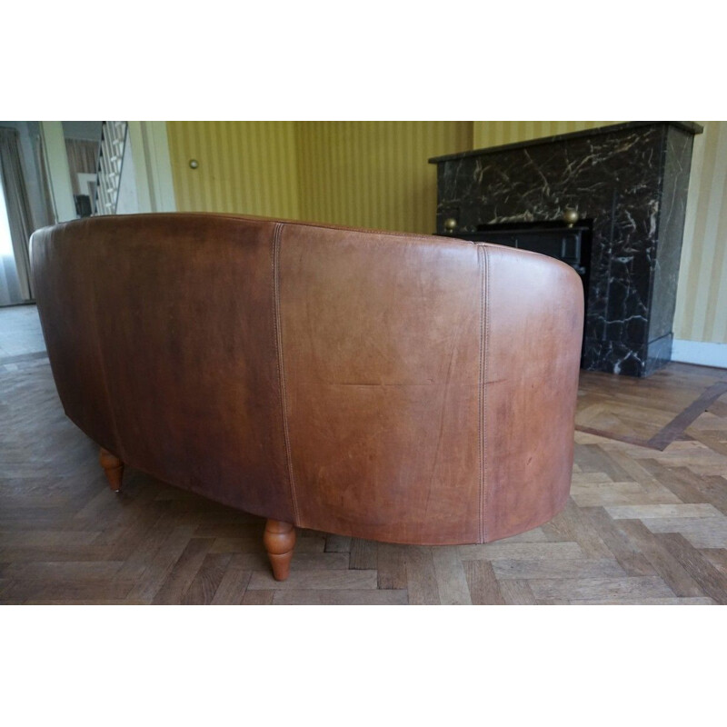 Vintage leather Gioconda sofa by Maroeska Metz for De Ster Gelderland, 1990