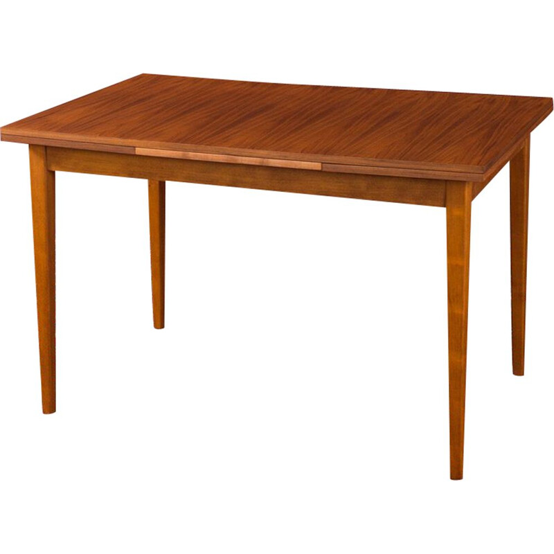 Table à repas vintage en noyer par Lubke, 1960