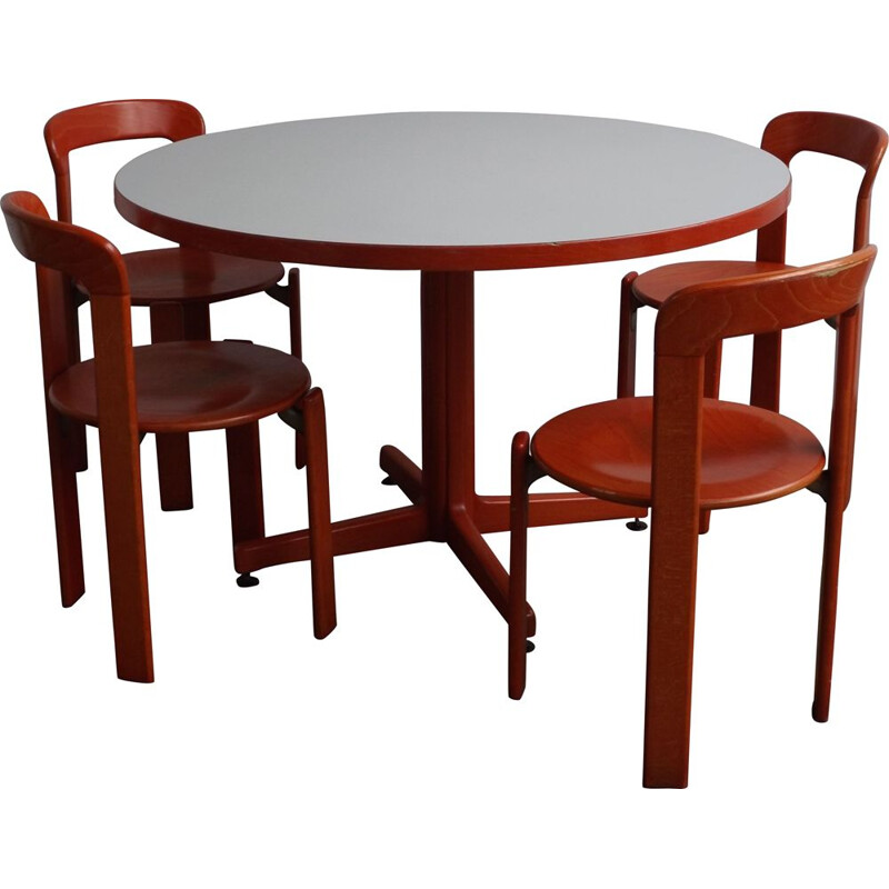 Vintage dining set by Bruno Rey, 1970s