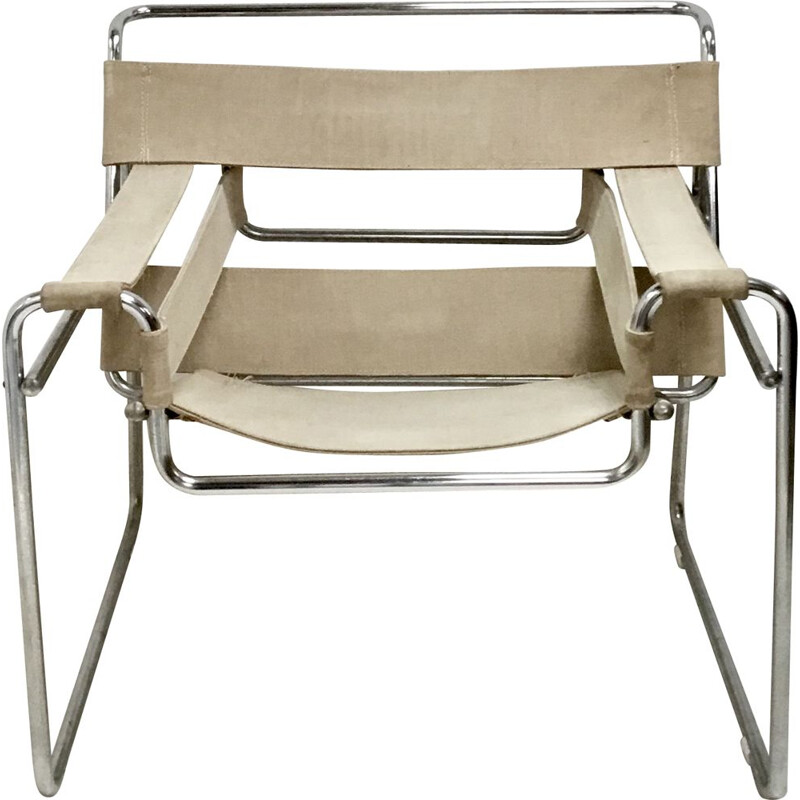 Vintage B3 Wassily armchair by Marcel Breuer for Gavina, 1960s