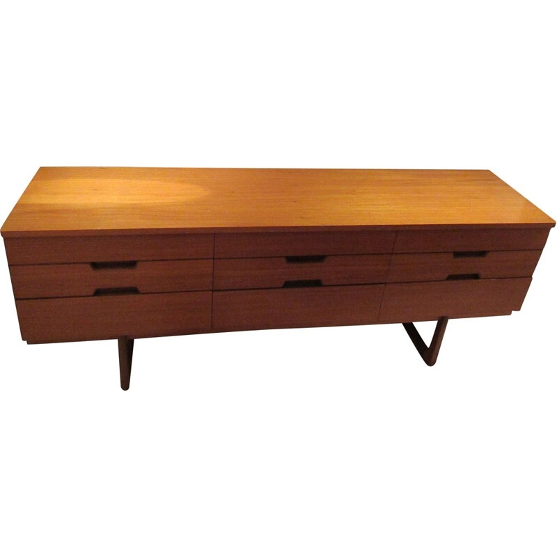 Longue commode vintage par G.Hoffstead, 1960