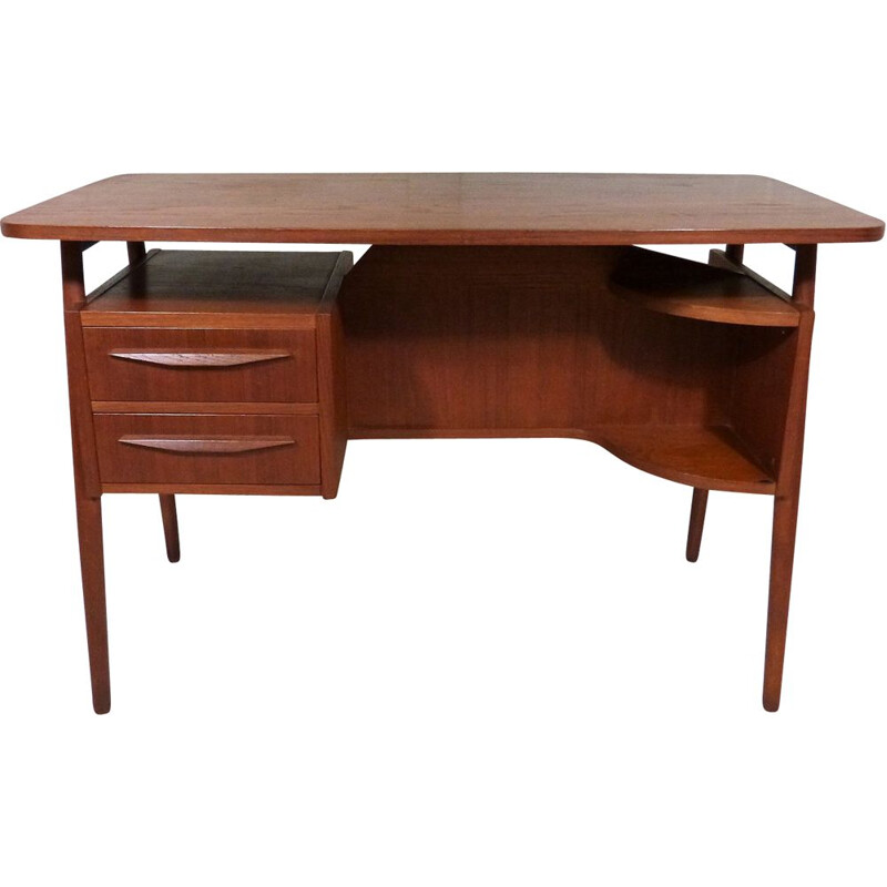 Vintage Teak desk by Gunnar Nielsen Tibergaard for Andreas Tuck, Denmark