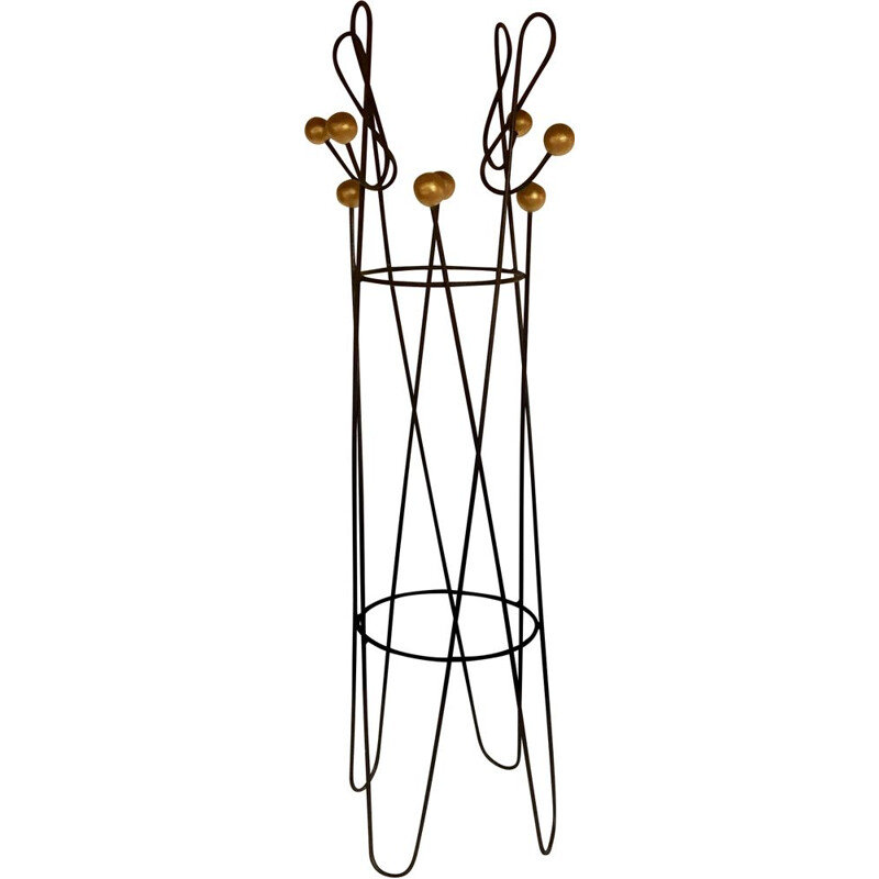 Vintage "Key of Sol" coat rack by Roger Feraud, 1950