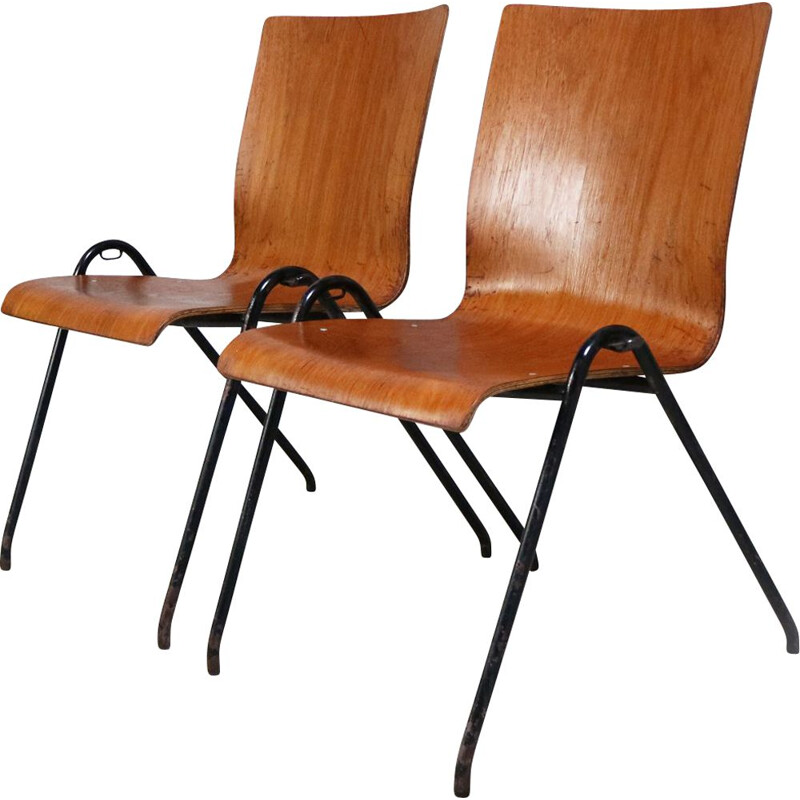 Ensemble de 4 chaises danoises vintage 1960