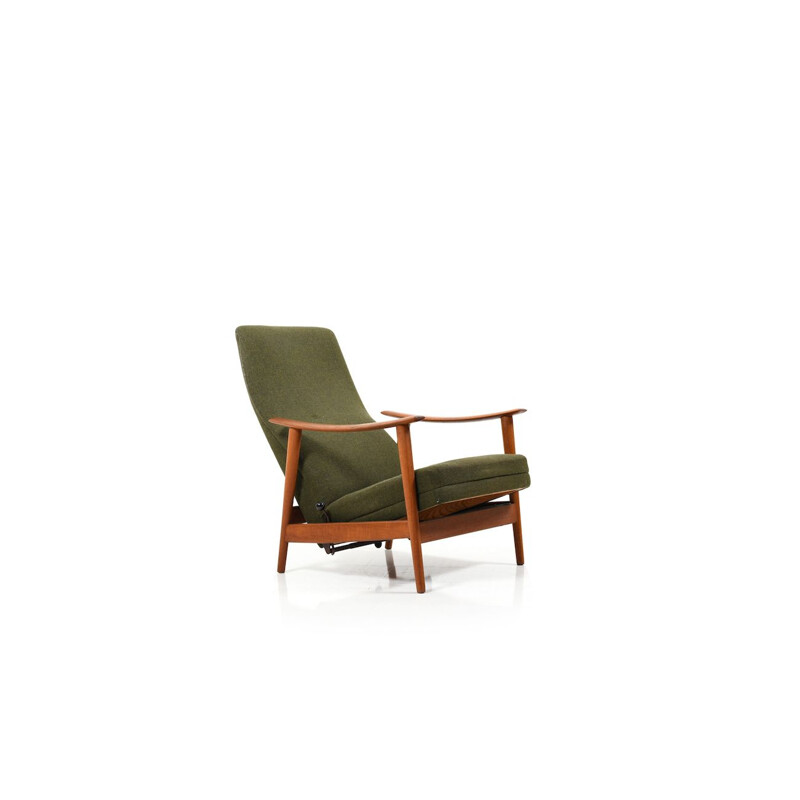 Danish reclining armchair in teak, 1960s