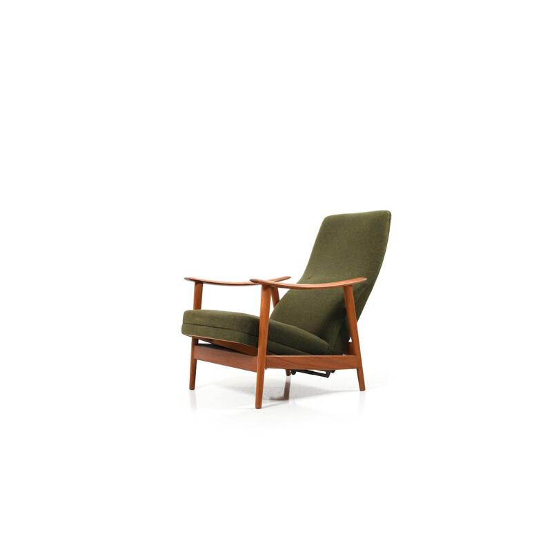 Danish reclining armchair in teak, 1960s