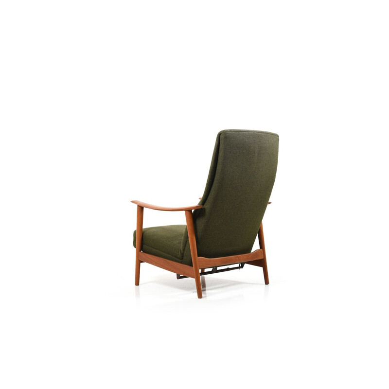 Danish reclining armchair in teak, 1960s