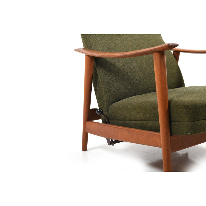 Danish reclining armchair in teak, 1960s