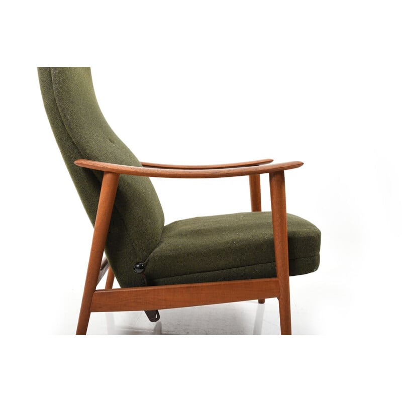 Danish reclining armchair in teak, 1960s