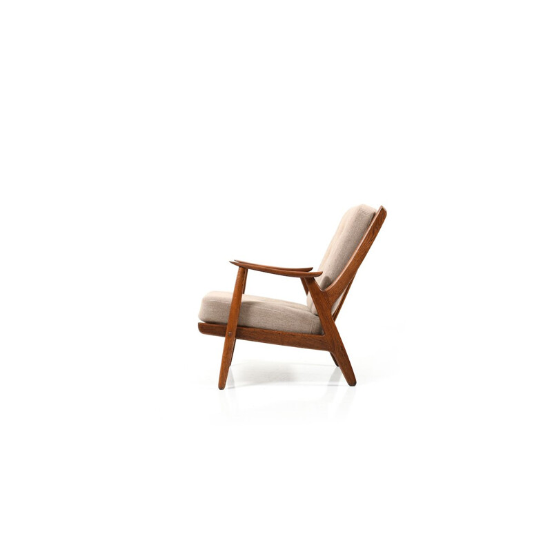 Oak danish vintage armchair, 1950s