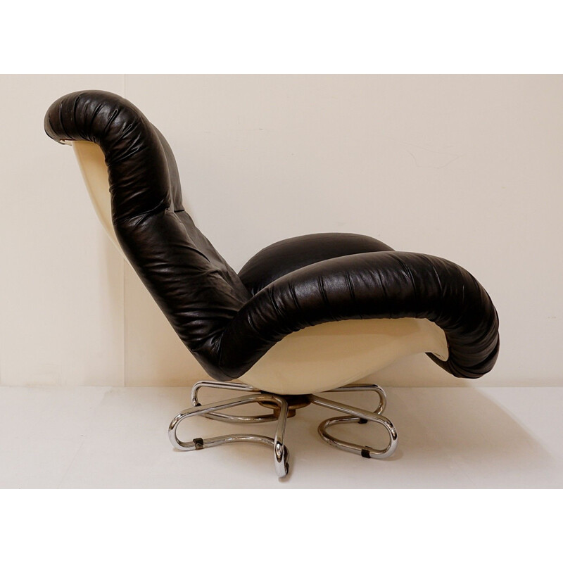 Gecchelin swivel vintage armchair for Busnelli, 1970s