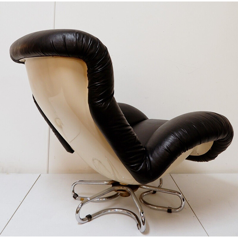 Gecchelin swivel vintage armchair for Busnelli, 1970s