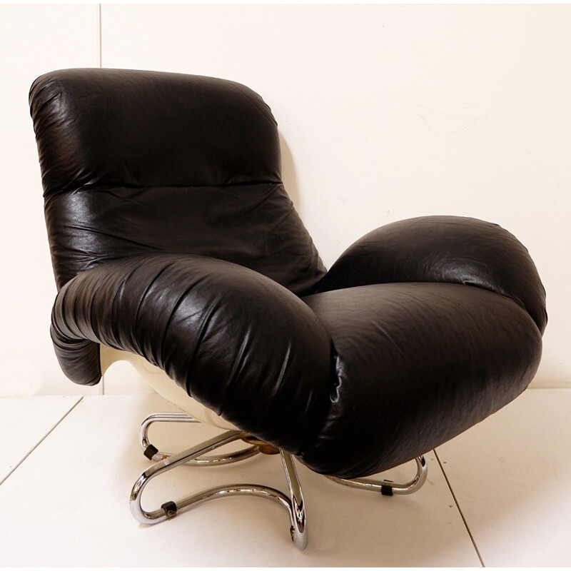 Gecchelin swivel vintage armchair for Busnelli, 1970s