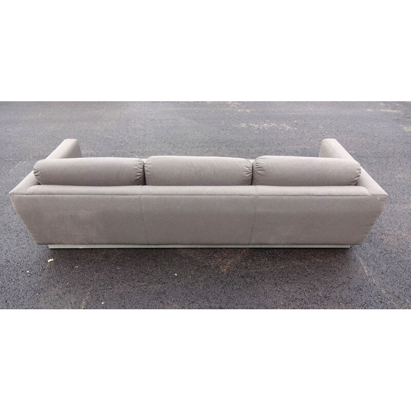 Vintage sofa with brushed steel base, 1970s