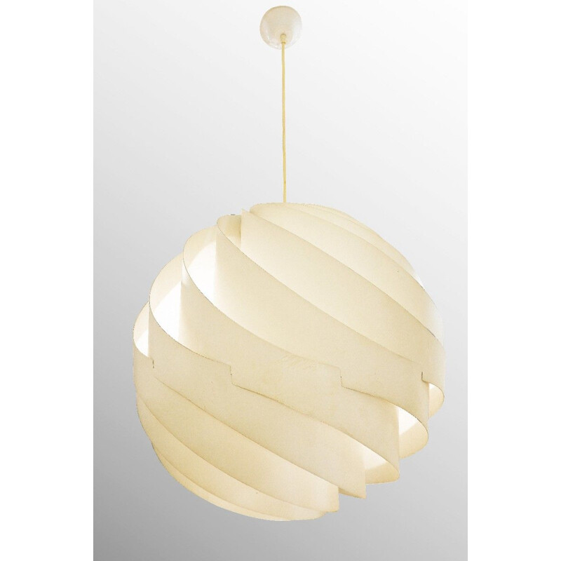 Vintage "Turbo" aluminium pendant ight by Louis WEISDORF for Lyfa, 1967