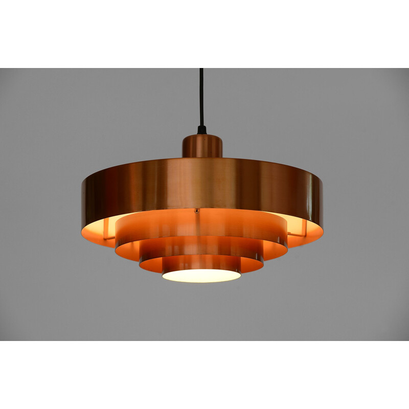 Vintage pendant light Roulet by Jo Hammerborg for Fog & Mørup, Denmark, 1960s