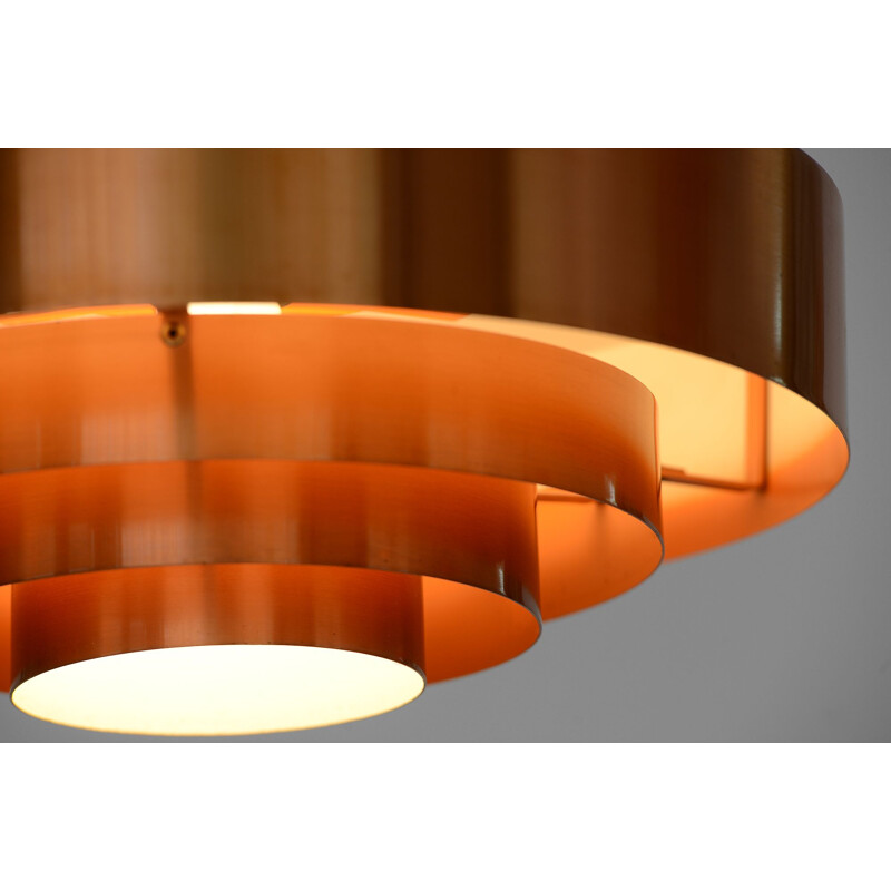 Vintage pendant light Roulet by Jo Hammerborg for Fog & Mørup, Denmark, 1960s