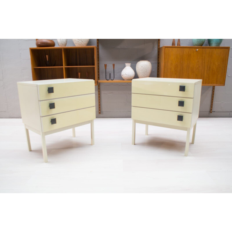 Set of 2 vintage bedside tables, Italy 1960s