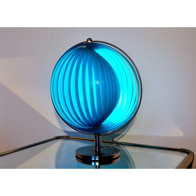 Vintage blue Moon lamp by Kare, Spain, 1980s