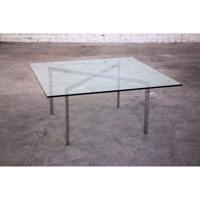 Vintage Barcelona coffee table by Mies Van der Rohe, Knoll publisher