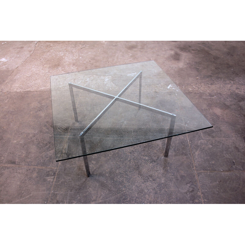 Vintage Barcelona coffee table by Mies Van der Rohe, Knoll publisher