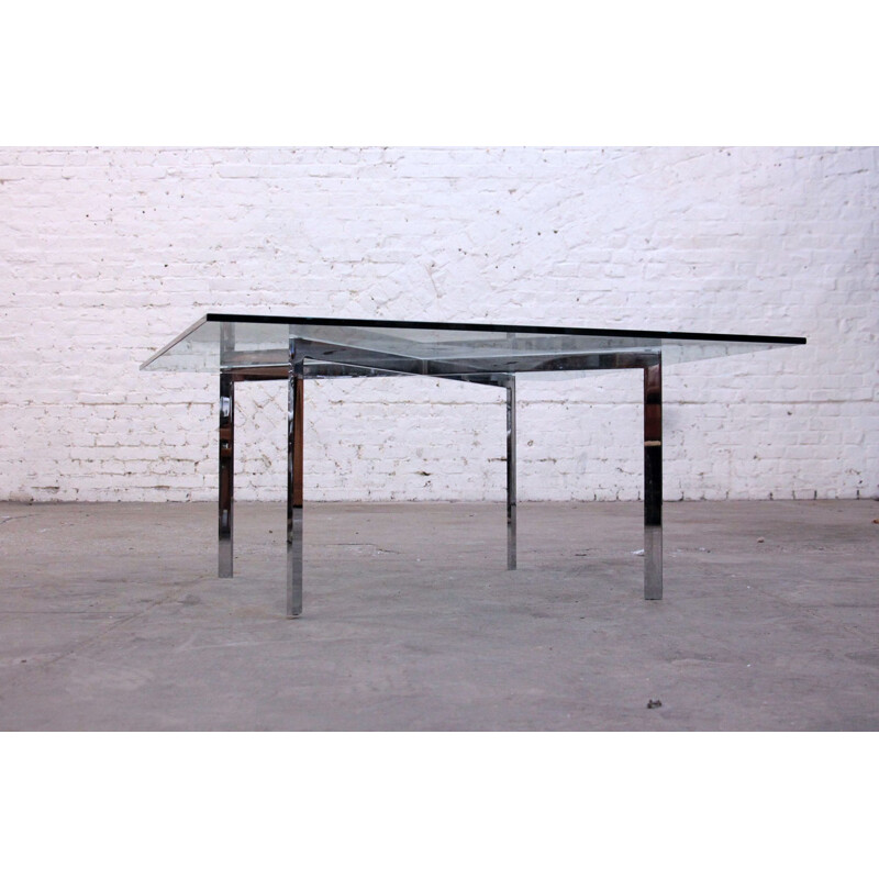 Vintage Barcelona coffee table by Mies Van der Rohe, Knoll publisher