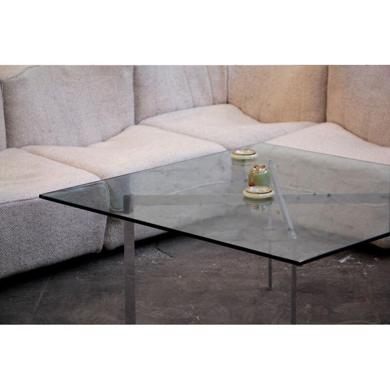 Vintage Barcelona coffee table by Mies Van der Rohe, Knoll publisher