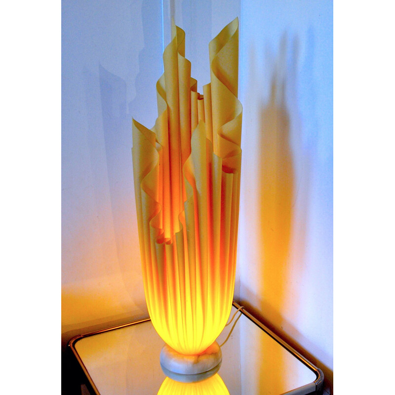 Vintage marble and resin lamp Athena by Georgia Jacob, 1970s