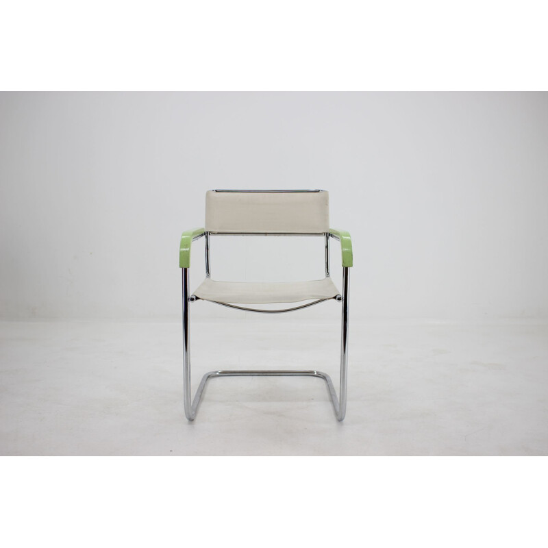 Vintage white B34 chair by Marcel Breuer for Thonet, 1930s
