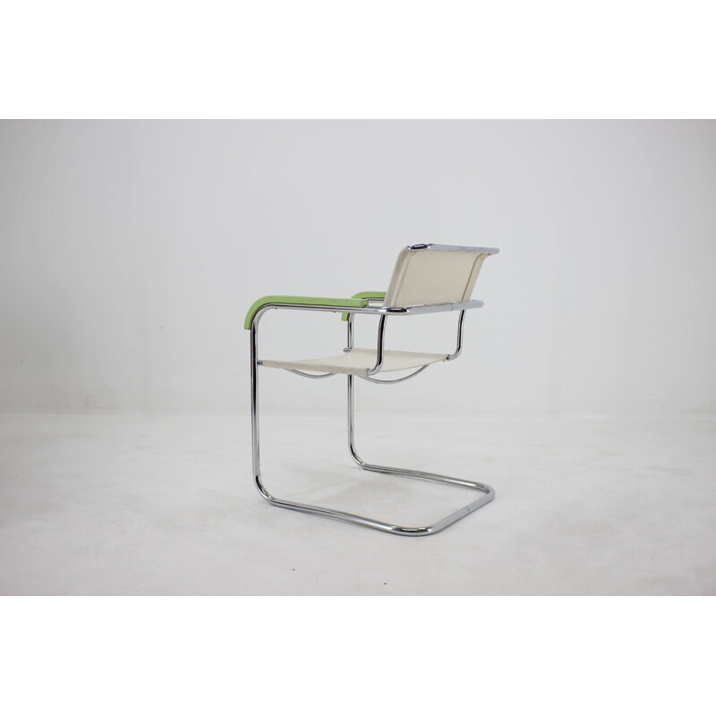Vintage white B34 chair by Marcel Breuer for Thonet, 1930s