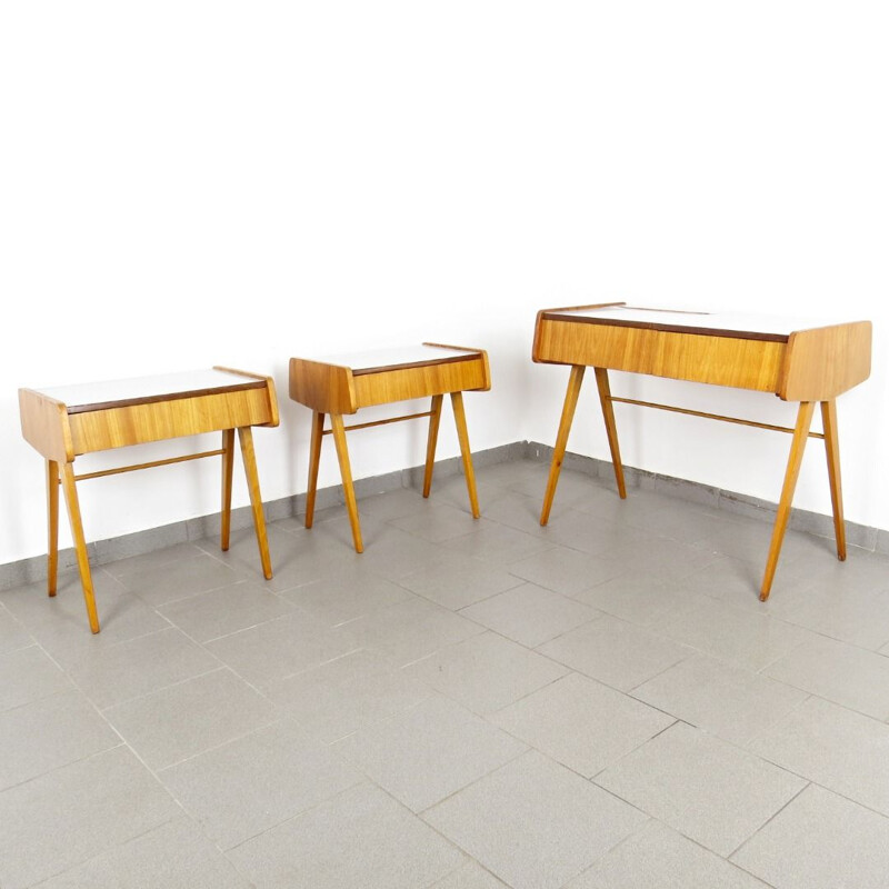 Set of 3 console table by Frantisek Jirak, Czechoslovakia, 1960