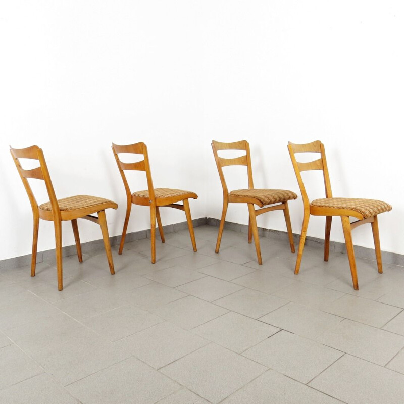 Ensemble de 4 chaises à repas par Frantisek Jirak, Tchécoslovaquie, 1960
