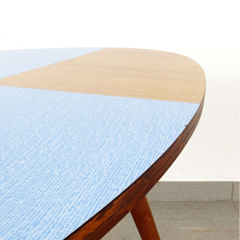 Table d'appoint vintage motif damier, Tchécoslovaquie, 1960