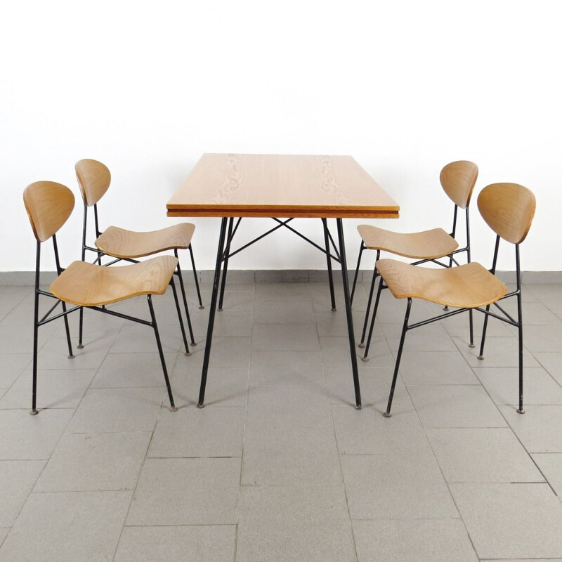 Vintage dining set, Czechoslovakia, 1960