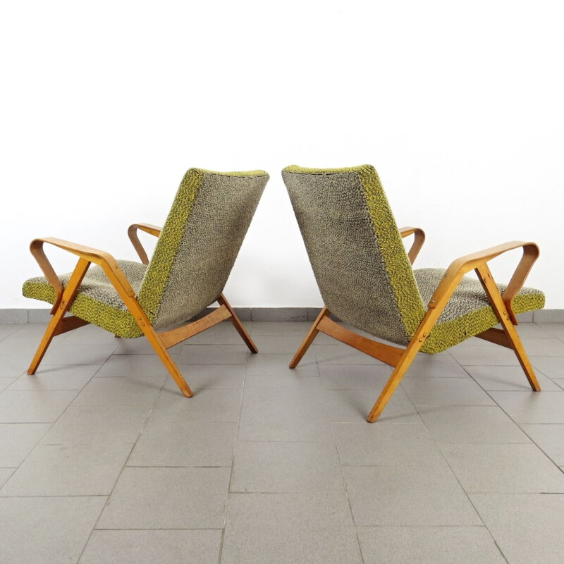 Pair of grey armchairs by František Jirak, Czechoslovakia, 1960