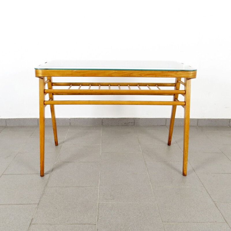 Vintage white table, Czechoslovakia, 1960