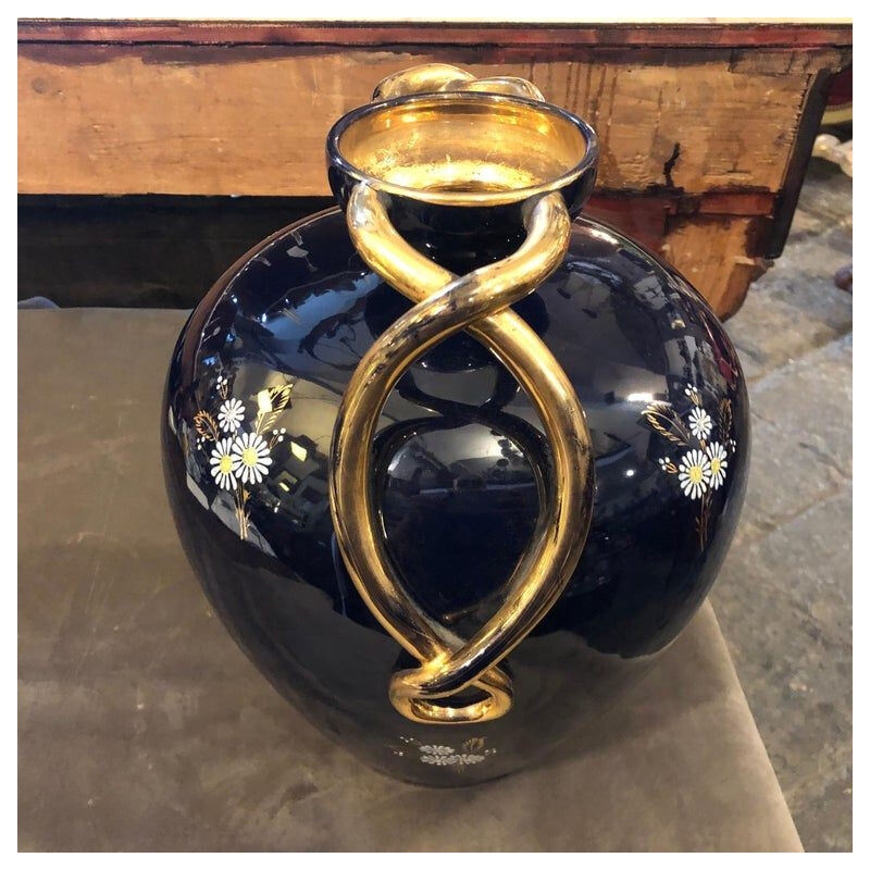 Vintage vaso de cerâmica italiano da Saca, 1960