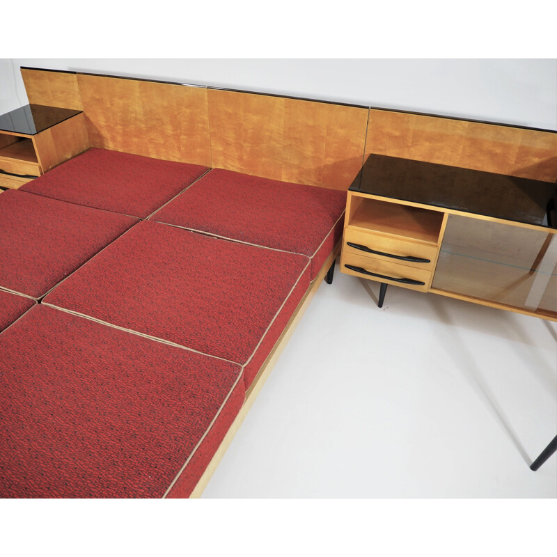 Vintage Bed and Desk Set by Jindřich Halabala for UP Závody, 1960s