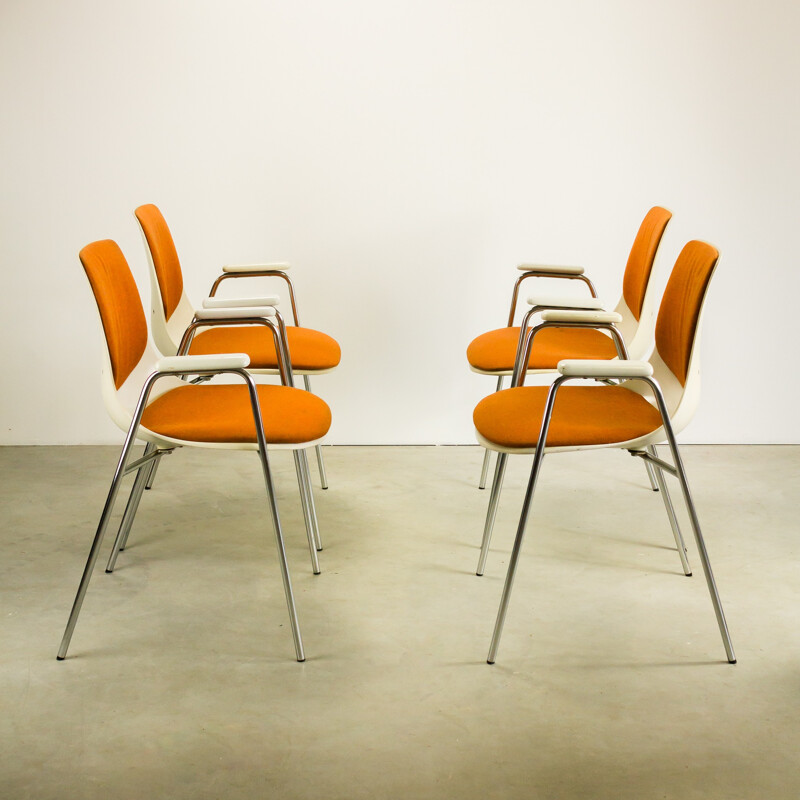 Set of 4 Wilkhahn model 225 chairs, Georg LEOWALD - 1960s