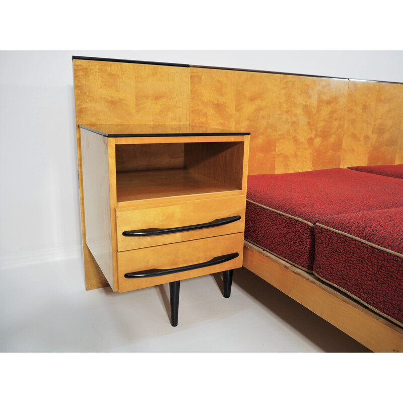 Vintage Bed and Desk Set by Jindřich Halabala for UP Závody, 1960s