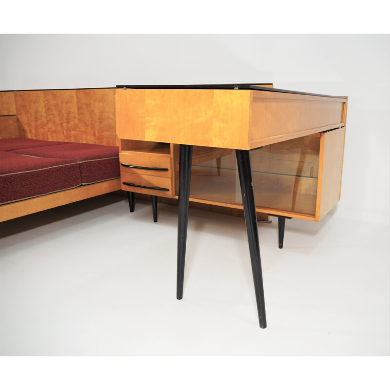 Vintage Bed and Desk Set by Jindřich Halabala for UP Závody, 1960s