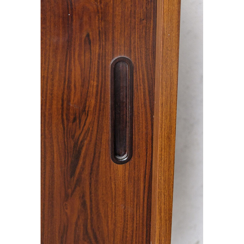Vintage rosewood sideboard with sliding doors by Hundevad &Co