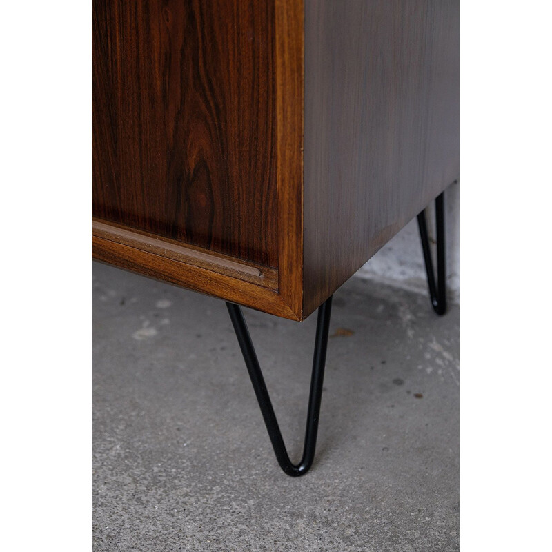 Vintage rosewood sideboard with sliding doors by Hundevad &Co