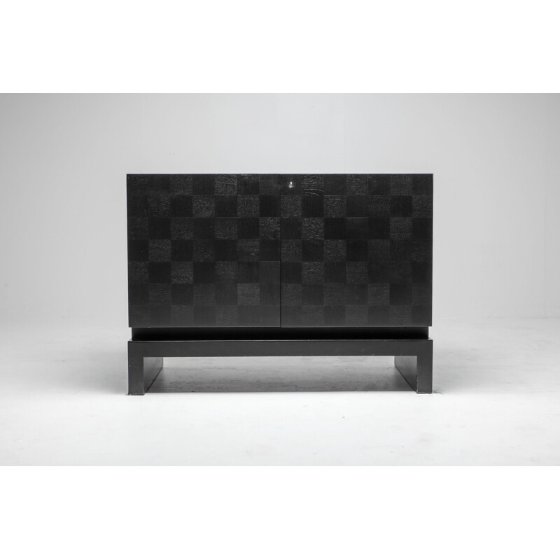 Vintage black sectional Credenza by De Coene, 1970s