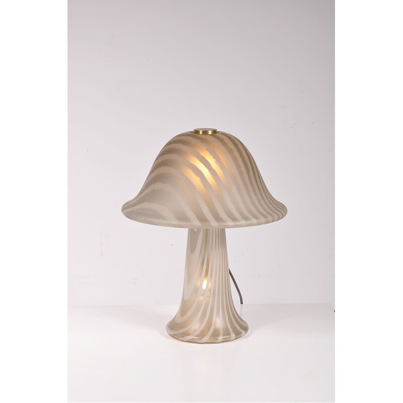 Vintage glass table lamp, by Putzler, Germany, 1970
