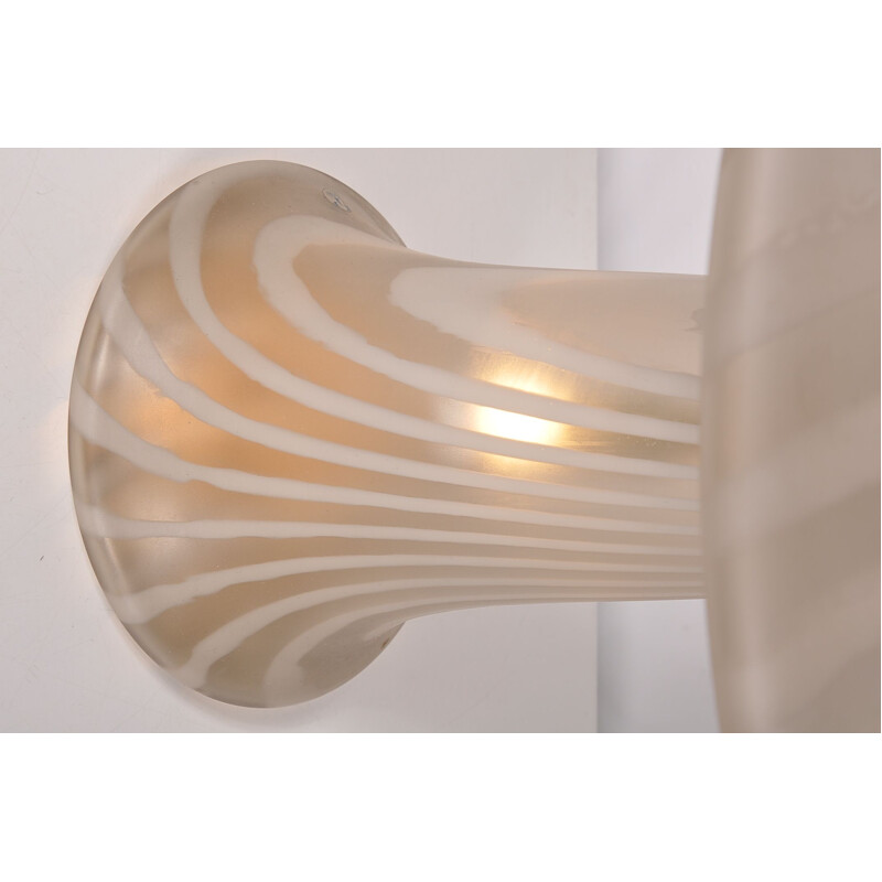 Vintage glass table lamp, by Putzler, Germany, 1970