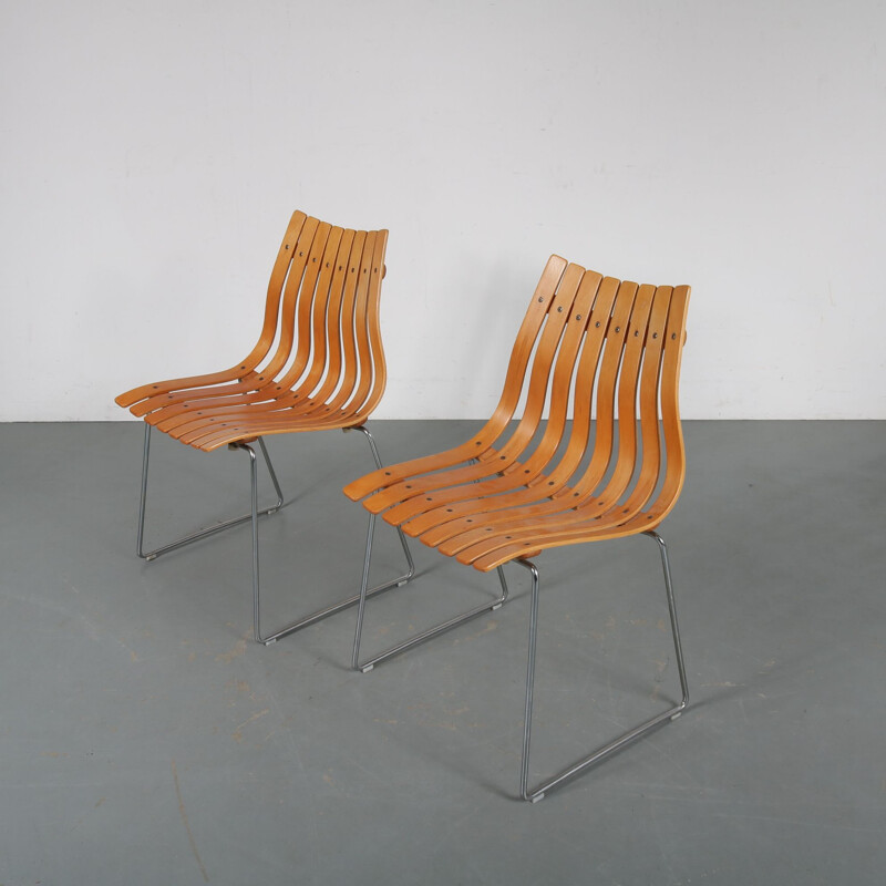 Chaise vintage conçue par Hans Brattrud, fabriquée par Hove en Norvège en 1960