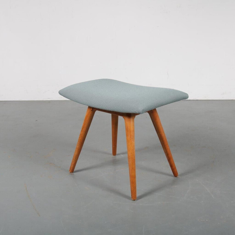 Vintage foot stool manufactured by De Boer Gouda in the Netherlands 1950